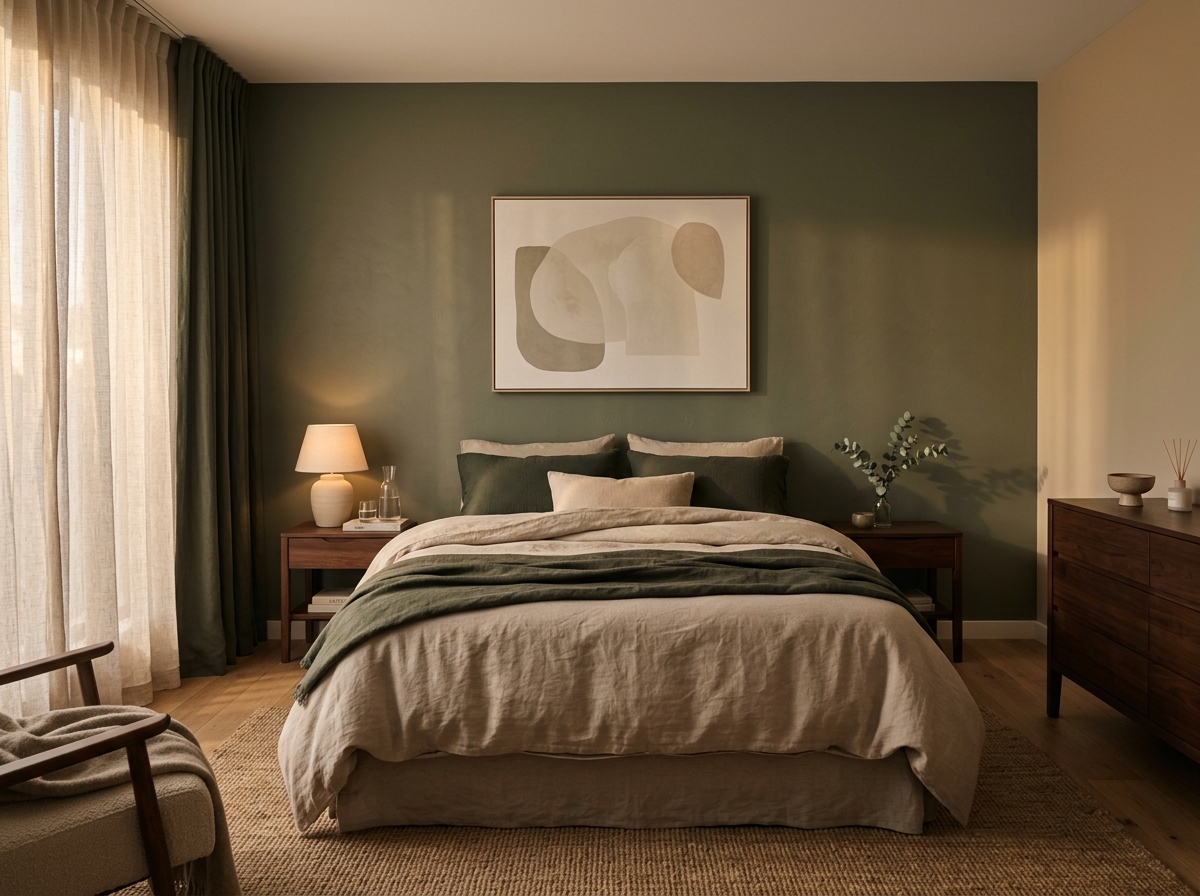 Ruhiges Schlafzimmer im edlen Design